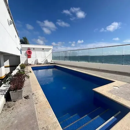Apartamento Charming Beachfront With Sea View & Pool Cartagena